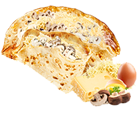 crêpe fromage champignons oeuf